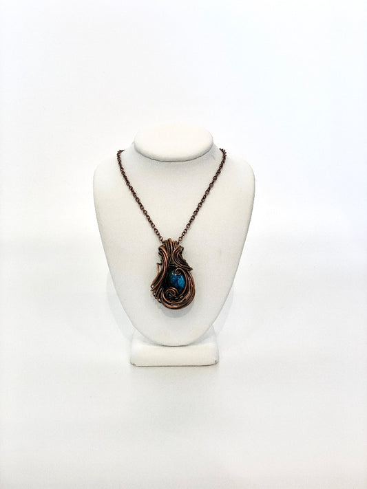 Copper & Labradorite wrapped Necklace