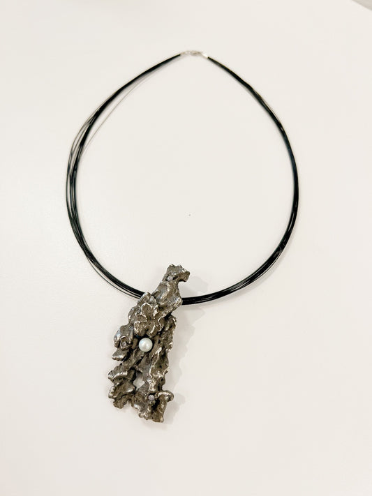 Fine Silver Leaf Necklace