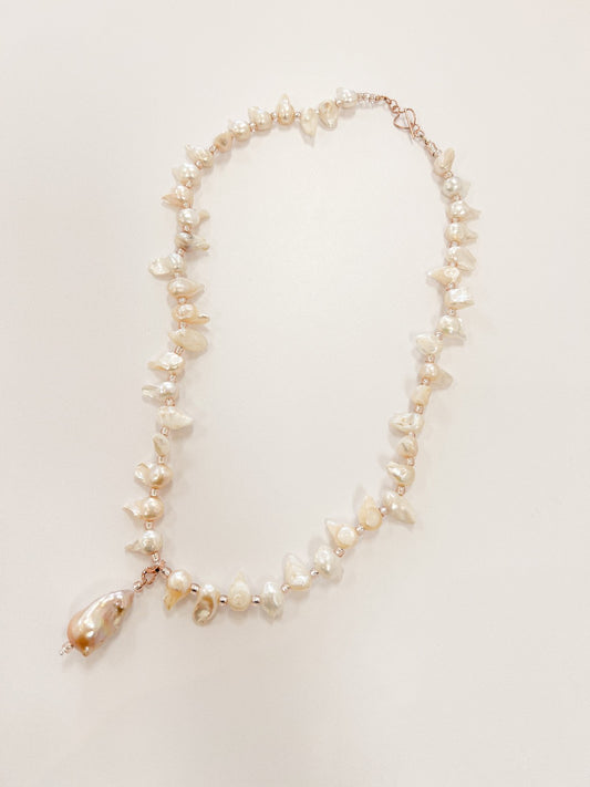Champagne Pearl Necklace