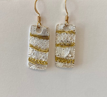 Fine Silver & Gold Earrings