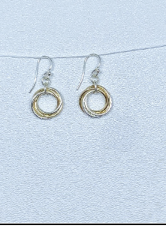 Silver & Gold Infinity Loop Earrings
