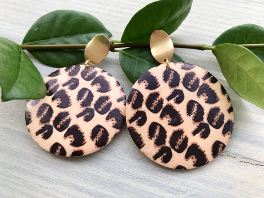 Large Leopard Earrings