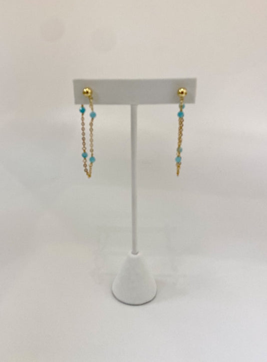 Amazonite Chain Earrings