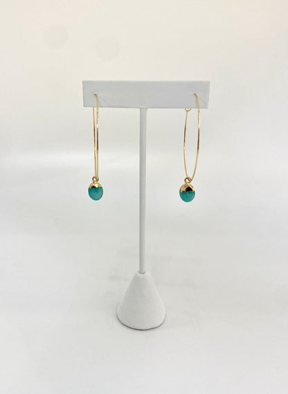 Amazonite Hoops