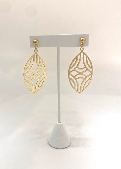Brushed Marquis Earrings