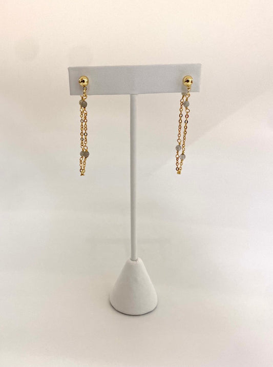 Labradorite Chain Earrings